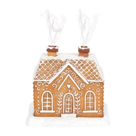 Gingerbread House Incense Burner, Home Chimneys Decoration,Christmas Cabin Incense Burner, Log Cabin Snowy Winter Incense Cone Burner, Christmas Holiday Decorations