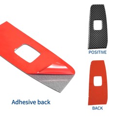 SUNJIKA Compatible with Carbon Fiber Car Door Window Lift Control Button Panel Cover Trim Interior Accessories for Toyota GR86 / Subaru BRZ 2022 2023 2024 Style A (Black 2PCS)