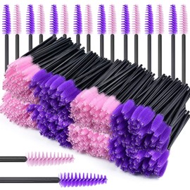 Eyelash Brush Disposable Eyelash Brushes Pink Purple Pack of 200