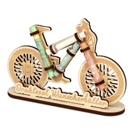 KASESSS Bicycle Money Gift Made of Wood, Money Gifts for Wedding, Wish Fulfiller Money Gifts Packaging, Ideas Gifts for Men and Women for Birthday, Wedding, Youth Confirmation Travel