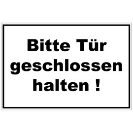 'Door Keep Closed Aluminium/Dibond 200 x 140 mm – 3 mm Thick