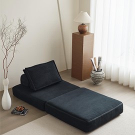 Swbvs Convertible Folding Sofa Bed, Multi-Functional Sleeper sofa with Memory Foam and Back Support – Portable Futon Couch,Fold Out Chair Bed,Comfy Floor Sofa for Living Room, Bedroom, or Small Spaces