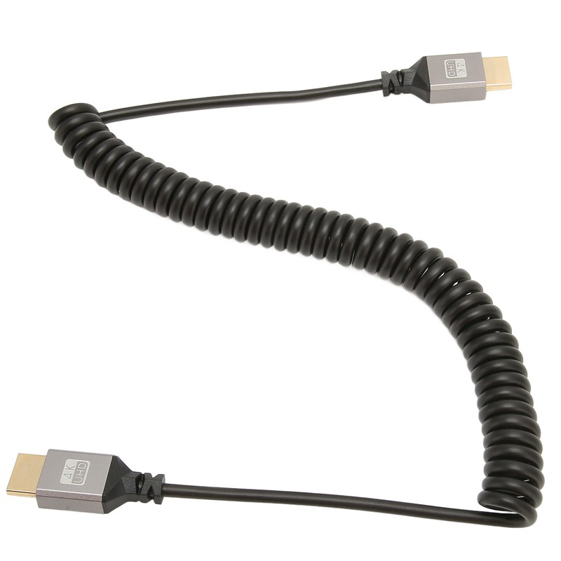 HD Multimedia Interface Coiled Cable High Speed 4K 60Hz Male