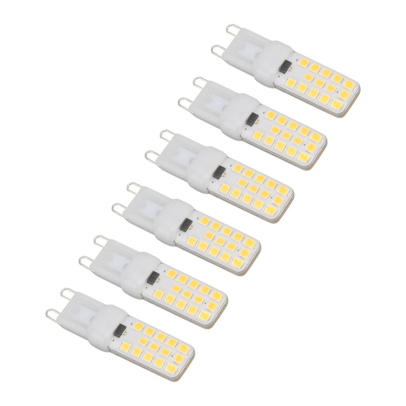 6PCS G9 LED Light Bulb Dimmable 5W 450LM 28 Beads