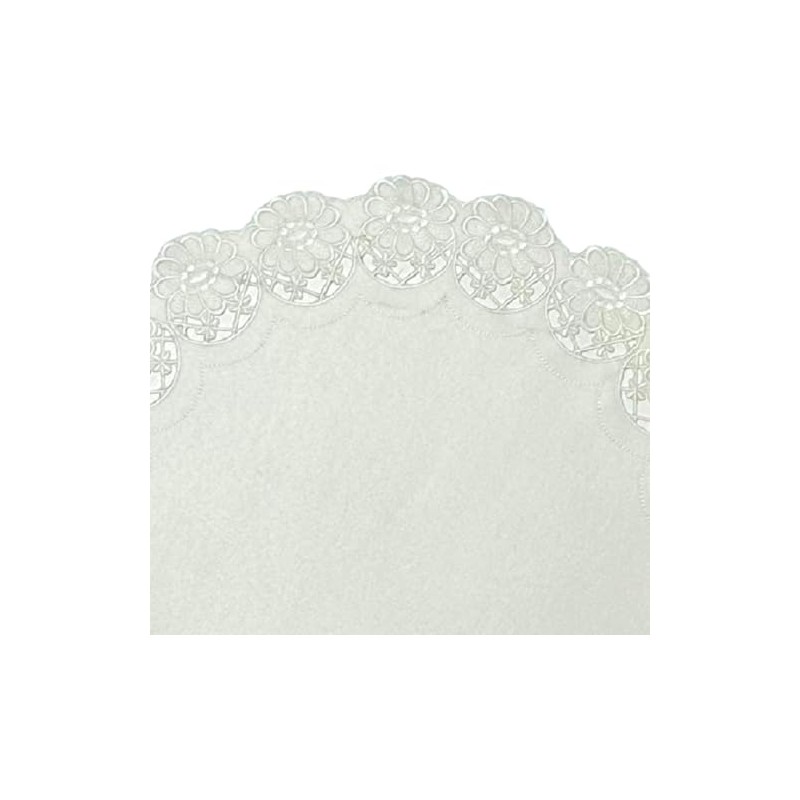 Traditional Floral Embroidered with Cutwork Design Round Placemat 18" Round