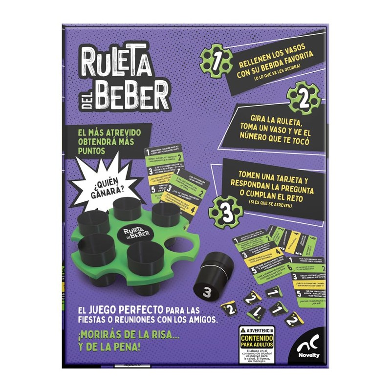 Novelty Corp - Juego De Fiesta Ruleta del Beber