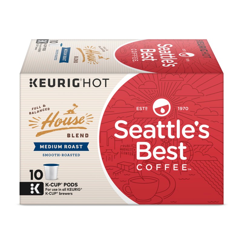 Seattle’s Best Coffee K-Cup Pods, House Blend Medium Roast, Smooth