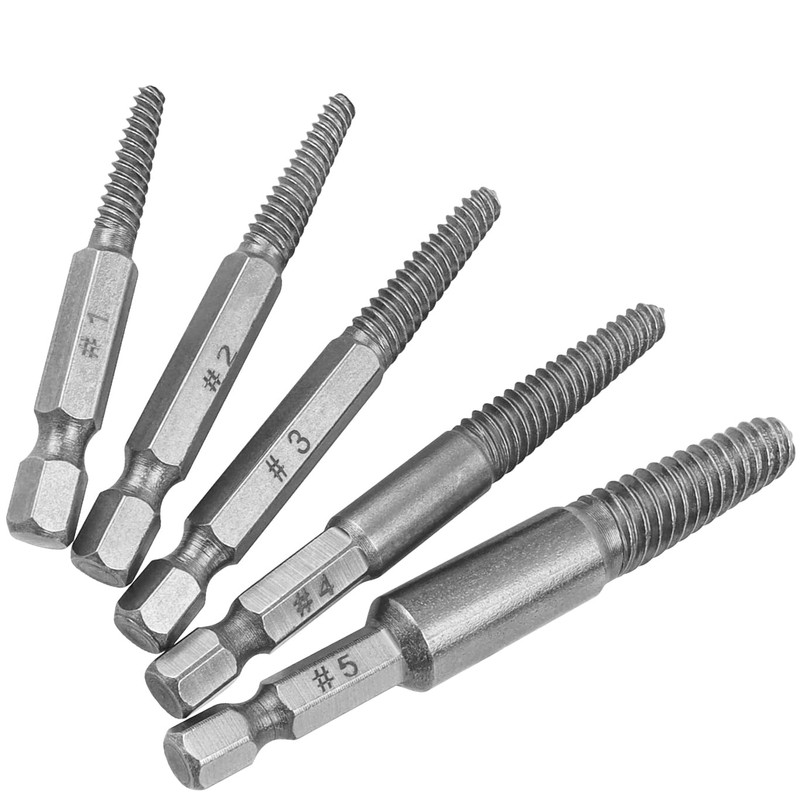 Treki Screw Extractor Drill Bit Set，10pcs 1/4" Hex Shank Easy