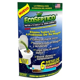 EcoSéptico – Eliminador de Malos Olores para Fosas Sépticas y Drenajes | Tratamiento Natural con Enzimas y Bacterias | Controla Olor en WC, Lavabos y Tuberías | Mantenimiento del Sistema Séptico