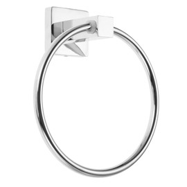 Towel Ring, Towel Rack, Stainless Steel, Towel Hanger, Toilet, Bathroom Accessory, Kitchen, Wall Hanging, Bathroom, Silver, Screws Included, 5.5 inches (14 cm)