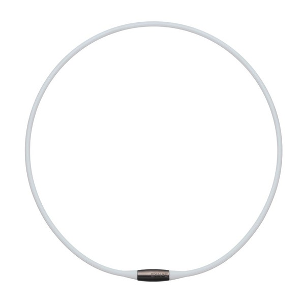TDK EXNAS Magnetic Necklace, Lightweight, 0.4 oz (10 g), High Magnetism, 160 mT, Improves Blood Circulation, 16.5 ft (42 cm), White
