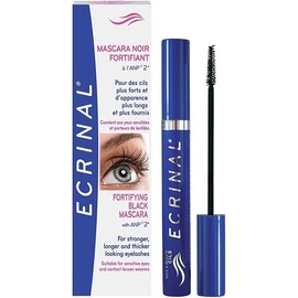 Ecrinal Fortifying Black Mascara with ANP 2+ - Longer Thicker Volumizing Mascara, Volume & Length, Gentle for Sensitive Eyes & Contact Lens Wearers, Nourishing Black Mascara - 0.23 fl oz