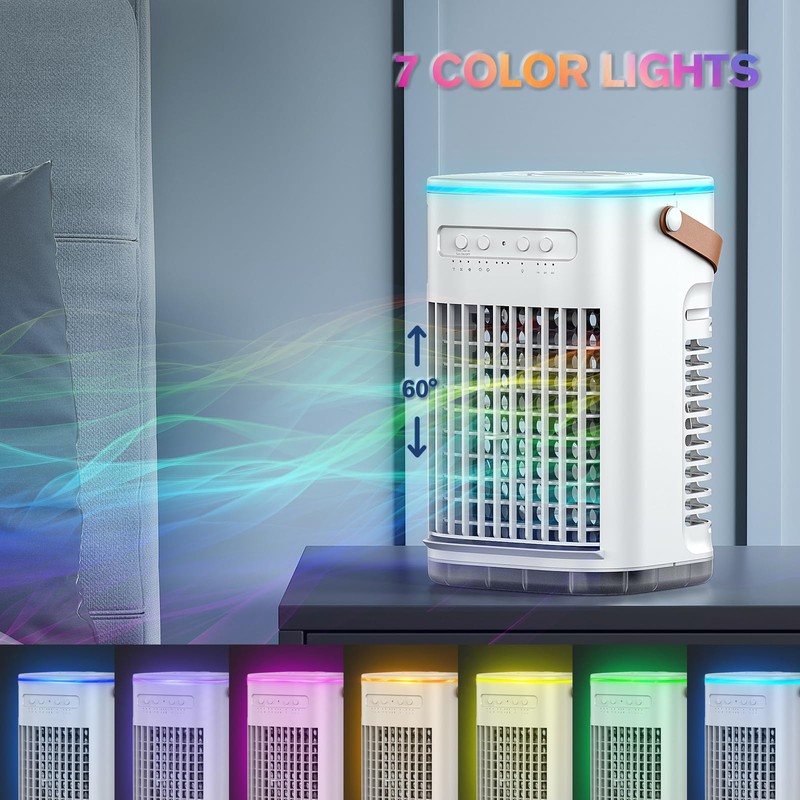 Mini Air Conditioner, Portable Air Conditioners AC w/Remote, USB Charging,