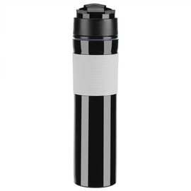 350ml Portable Coffee Press Bottle Tea Coffee Maker Drinking Water Cup for Travelling Black