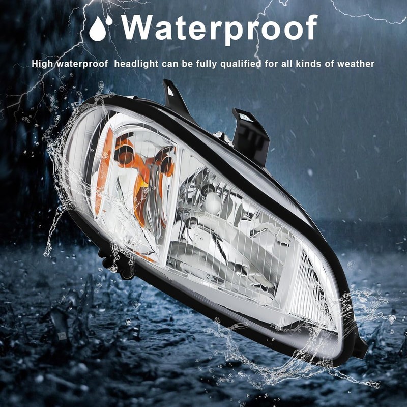 Left Set Headlights Fit For 2004-2013 Freightliner M2 Replacement Headlamp