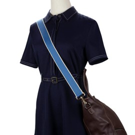 ZANQANO Correas de repuesto para bolso cruzado, ancho ajustable, estilo guitarra, Azul / Patchwork, Mediano