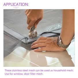 DMiotech 2 Pack Screen Mesh Stainless Steel Wire Filtration Cloth, 23.6" x 11.8" 120 Mesh for Ventilation Window Door