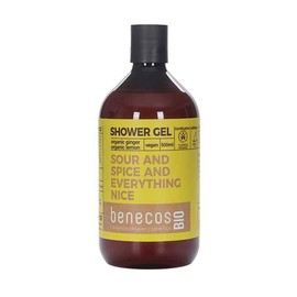 benecos Organic Shower Gel Organic Ginger + Organic Lemon Lost Under Lemontree Vegan Recycled Plastic
