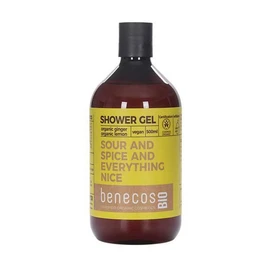 benecos Organic Shower Gel Organic Ginger + Organic Lemon Lost Under Lemontree Vegan Recycled Plastic