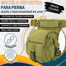 SEIBUR® Waterproof Tactical Waist and Leg Bag + Carabiner | Bum Bag for Travel, Hiking, Motorcycle, Military, Riding, Fishing, Hunting etc, Green, Tactical Military Style Leg Bag