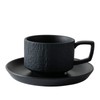 JinGlory Rock Texture Embossed Ceramic Coffee Set Tea Set,Cappuccino Espresso,Novelty