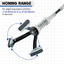 weyleity Engine Cylinder Hone Tool | 2" to 7" Diameter Adjustable Deglazer with Extra 3PCS Stones 220 Grit Engine Cylinder Hone Adjustable Deglaze Set for Grinding Holes (4")
