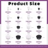 Swpeet 208Pcs 8 Sizes Black + White Plastic Hole Plugs