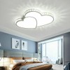 YIYIBYUS Modern Heart Shaped Ceiling Light, Crystal Flush Mount Led