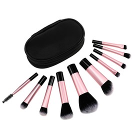 VICASKY 10pcs Mini Makeup Brush Set Compact and Portable Brushes for Blush Eyeshadow and Highlighter Application Makeup Tools