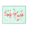 Stupell Industries Silly Flamingos Toilet Paper Rolls Bathroom Illustration, Design