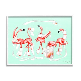Stupell Industries Silly Flamingos Toilet Paper Rolls Bathroom Illustration, Design by Amelie Legault 20 x 16
