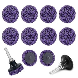 10 Pieces CSD Disc 50 mm Sanding Disc Coarse Sanding Disc Cleaning Disc Set with Disc Pad Holder and Connection Rod for Surface Processing Polishing Rust Removal