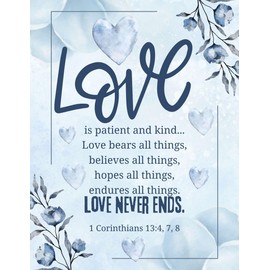 Love Is Patient and Kind - May The Love God Has Given You For Each Other Grow Even Stronger And More Beautiful in His Perfect Love Religious Christian Congratulations Wedding Anniversary Greeting Card