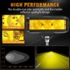AUXBEAM 5" LED Light Bar Pods Offroad Driving Fog Amber