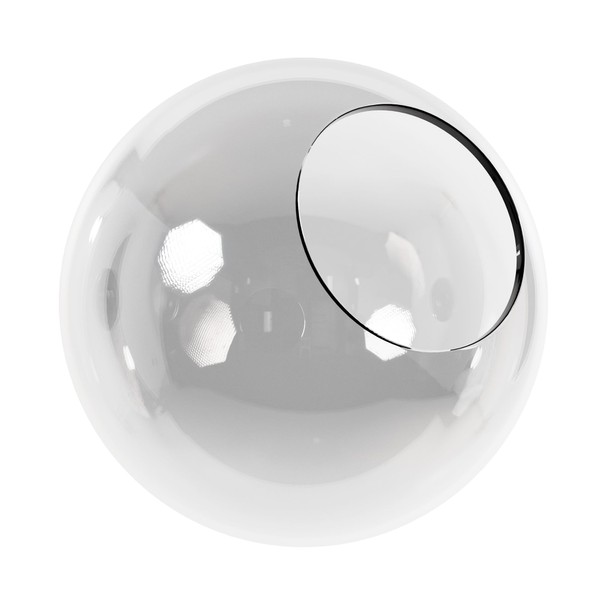 KastLite 8" Clear Acrylic Lamp Post Globe | Smooth Textured