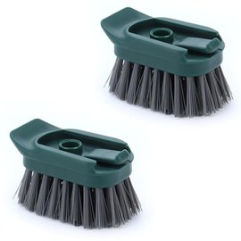 DAPOWER Dish Brush Refill Head, Replaceable Nylon Bristles Brush Heads - 2 Pack (Dark Green)