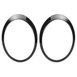 HECASA Pair Headlight Door Bezel Compatible with 2007-2015 Mini Cooper R55 R56 R57 R58 R59 S Clubman Hatchback Convertible Coupe Roadster Replacement for MC2506101 MC2507101 Left&Right Painted Black