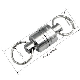 Crazy Shark Magnetic Net Release Aluminum Shell for Fly Fishing (Gray)