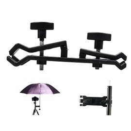 PYXEL STUDIO Tripod Umbrella Holder Clamp, Outdoor SLR Camera Tripod Umbrella Mount Clamp Clip Bracket Light Stand Clamp Photography Studio Accessory