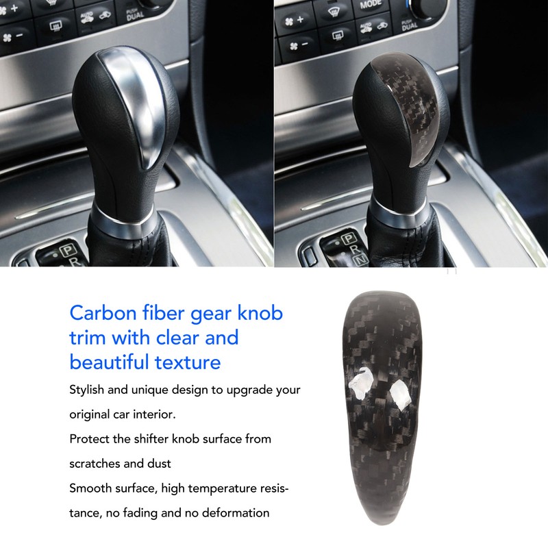 Carbon Fiber Gear Shift Knob Cover Trim Replacement for Infiniti