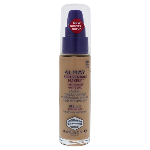 Almay Age Essentials Anti-Aging SPF Foundation, Fair, 1 Fluid Ounce