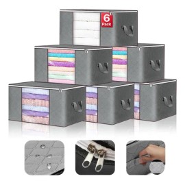 Bolsa De Almacenamiento De Ropa De Gran Capacidad 6pcs