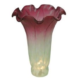 Meyda Lighting 124700 4.5W X 6H Seafoam/Cranberry Pond Lily Shade by Meyda