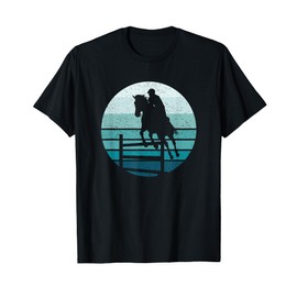 Equestrian Horse Show Jumping Retro T-Shirt