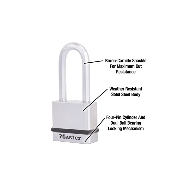 Master Lock M530XQLH Magnum - Candado de acero sólido