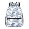 moremohome toile print backpack,coquette backpack,trendy backpack,aesthetic backpack,french style blue and