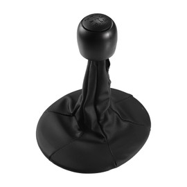 ACROPIX Black 5 Speed Manual Gear Shift Knob Stick Shifter Lever Head Ball Fit for Fiat Panda 2003-2012 with Boot Cover No.71775051 - Pack of 2