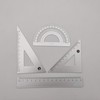 Accod Aluminum Alloy Ruler Set Stainless Steel Scale Ruler Math