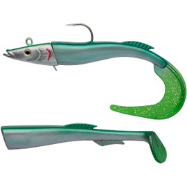 Berkley PowerBait Power Sandeel - Saltwater Soft Bait Fishing Lure for Bass, Pollack, Cod, Ling and Wrasse - Paddle Tail & Curl Tail Supplied