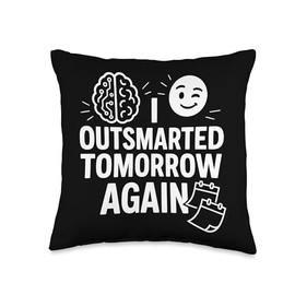 I Outsmarted Tomorrow Again Clever Time Quotes Throw Pillow